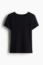 Rhinestone-Embellished T-Shirt